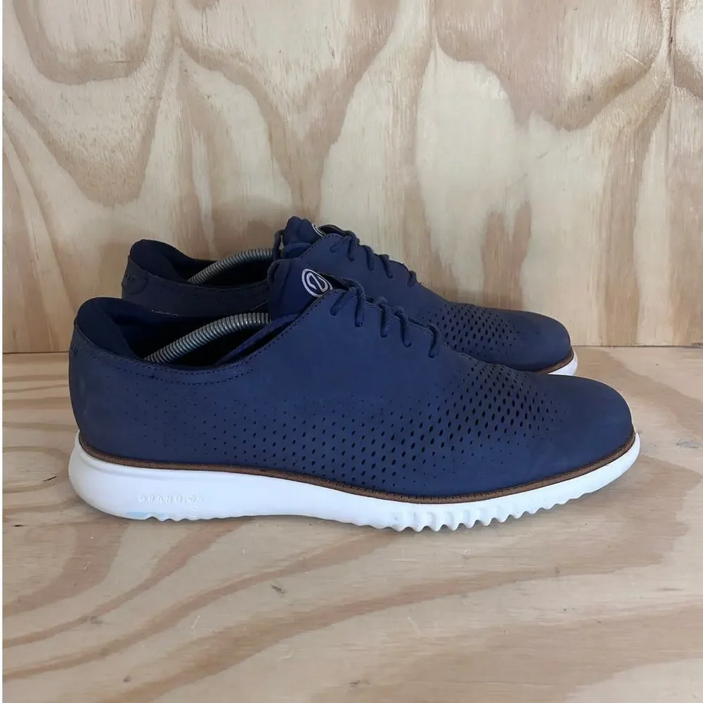 Cole Haan - 2.ZeroGrand Laser Wingtip - Oxfords - Blue - Men's - 12M - C23806